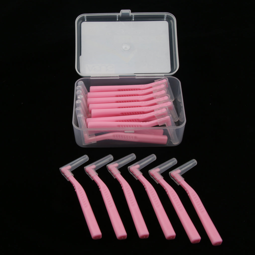 20 Pieces Interdental Brush Toothpick Floss Teeth Cleaner Oral Care Pink