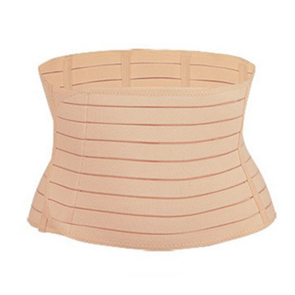 Women Postpartum Girdle Shapewear Wrap Band Waist Support Belt L Beige