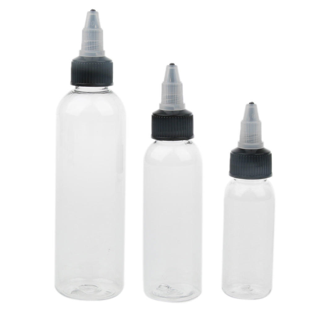 20 Piece Empty Plastic Squeeze Bottle withTwist Top Cap Tip Applicator 30ml