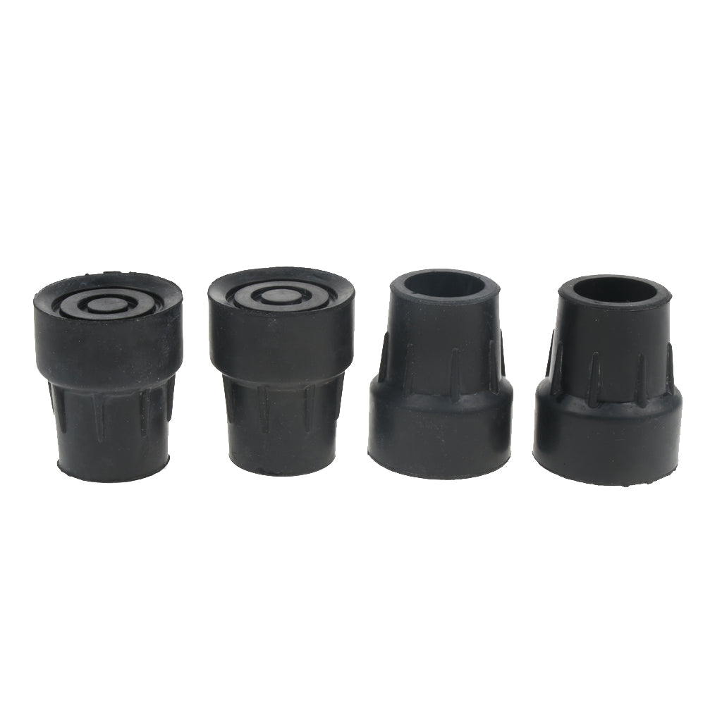 4pcs 25mm Rubber Trekking Pole Cap Walking Stick Ferrule Non-slip Foot Cover