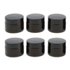 6 Pcs Refillable Cosmetic Containers Round Glass Jars Face Cream Lotion  20g