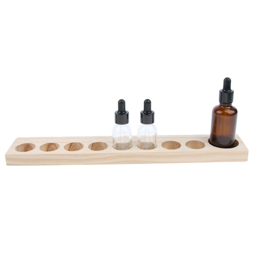 Wooden Essential Oil Holder Display Storage Rack Tray Organizer  9 Slots