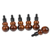 6 Pieces Gourd Glass Dropper Bottles For Essential Oil Makeup Liquid 20ml