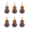 6 Pieces Gourd Glass Dropper Bottles For Essential Oil Makeup Liquid 10ml