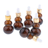 6 Pieces Gourd Glass Dropper Bottles For Essential Oil Makeup Liquid 10ml