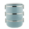 Stainless Steel Thermal Lunch Box Stackable Insulated Bento Box Jar Blue