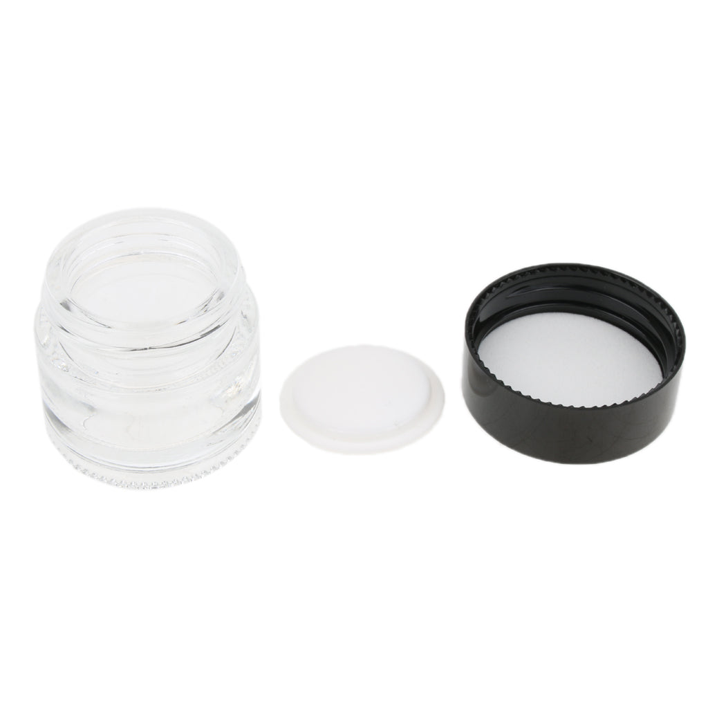 6 Pieces Glass Pot Jars Cream Bottle Makeup Cosmetic Container Clear