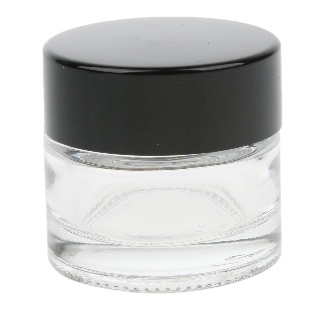 6 Pieces Glass Pot Jars Cream Bottle Makeup Cosmetic Container Clear