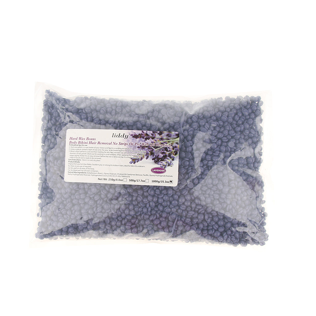 1000g Wax Beans Hot Film Wax Bead Hair Removal Painless Depilatory Lavender