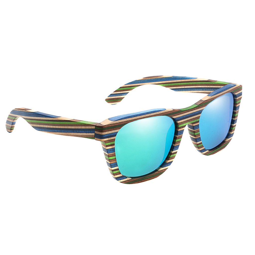 Wood Vintage Retro Polarized Uv Protection Fashion Sunglasses Eyeware Green