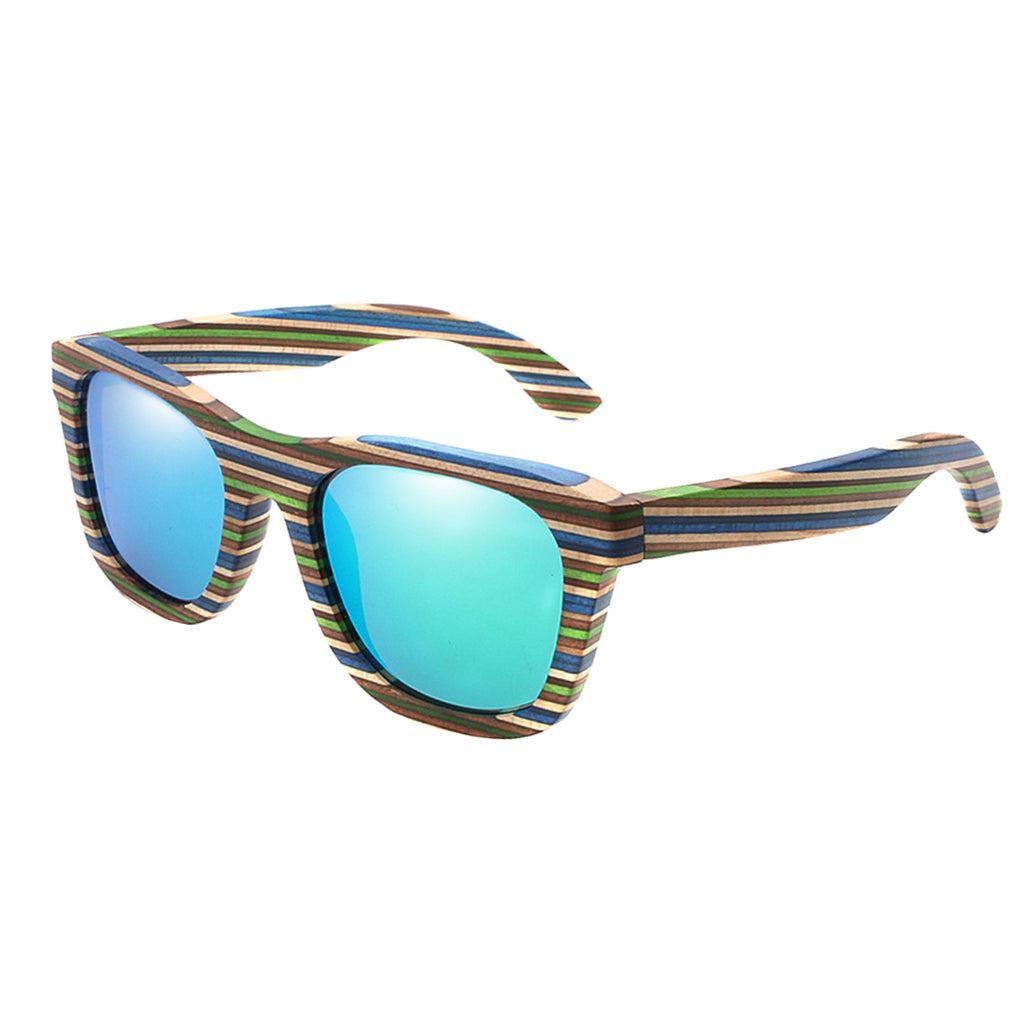 Wood Vintage Retro Polarized Uv Protection Fashion Sunglasses Eyeware Green