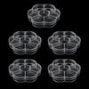 5 Pieces Travel 7 Grids Storage Medicine Box Transparent Pill Container Case