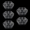 5 Pieces Travel 7 Grids Storage Medicine Box Transparent Pill Container Case