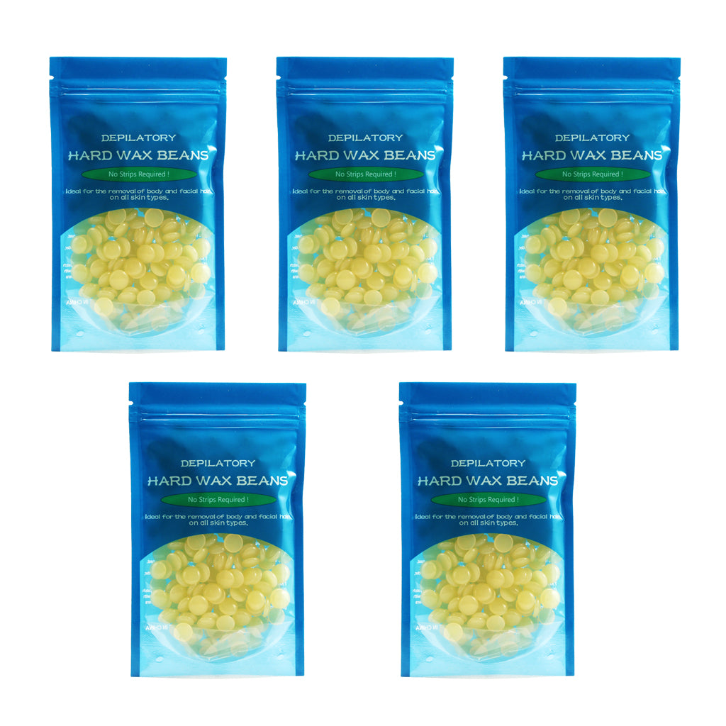 5 Bags Hot Film Wax Beans Hair Removal Bikini Depilatory Beads Honey