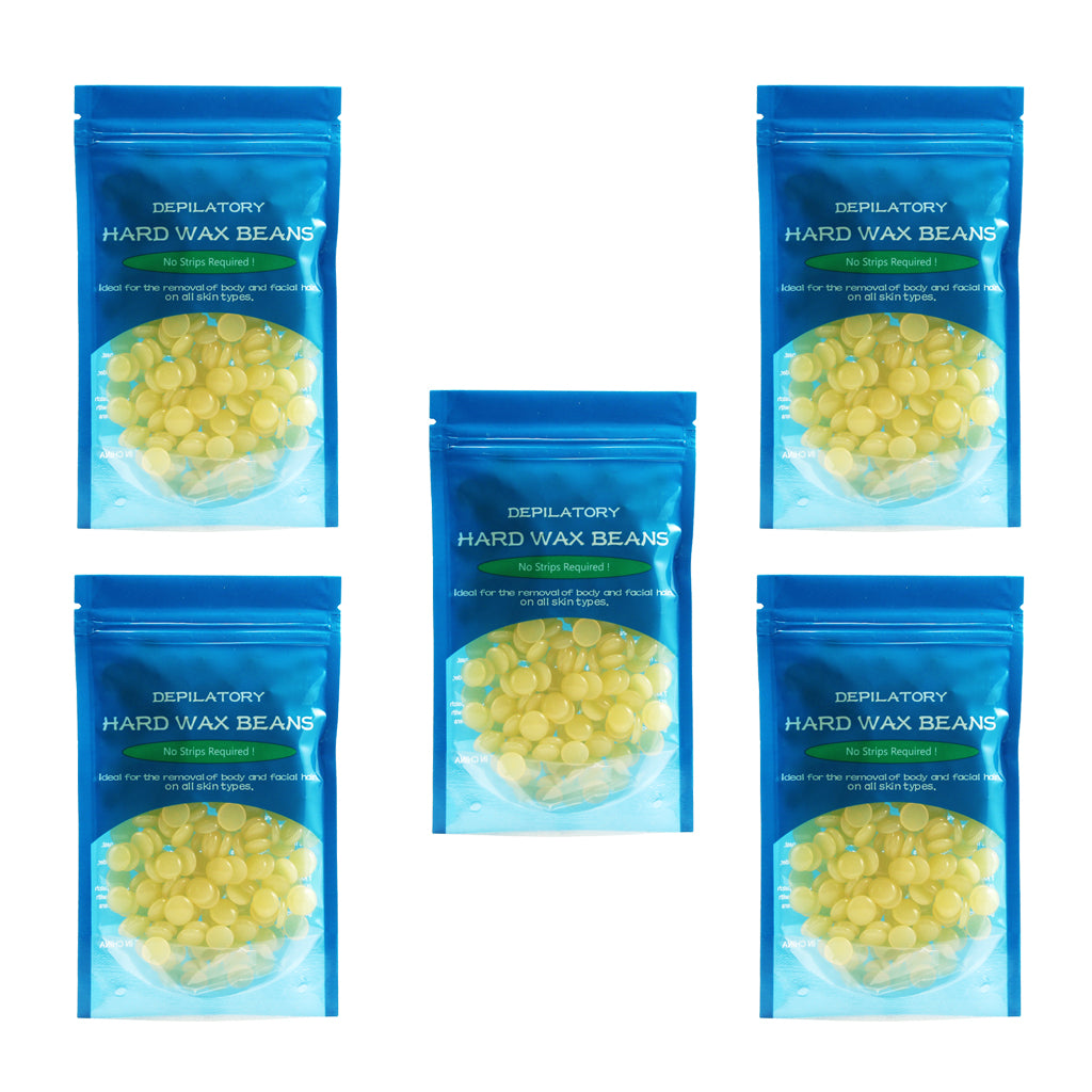 5 Bags Hot Film Wax Beans Hair Removal Bikini Depilatory Beads Honey