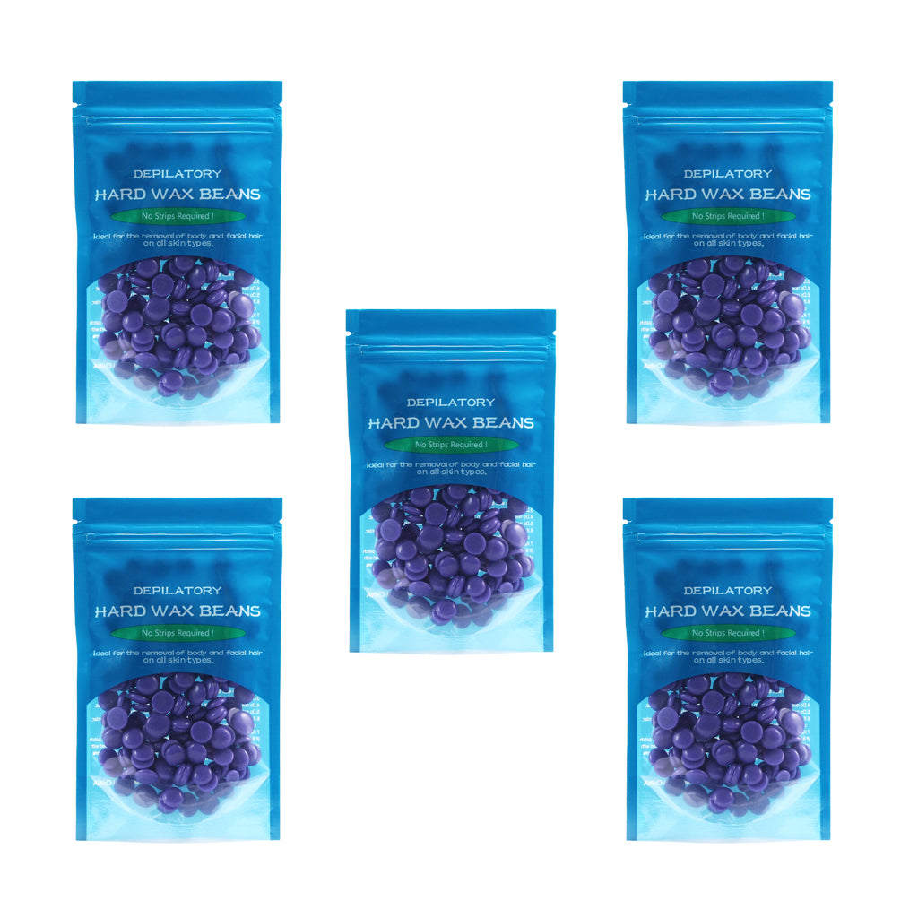 5 Bags Hot Film Wax Beans Hair Removal Bikini Depilatory Beads Lavender