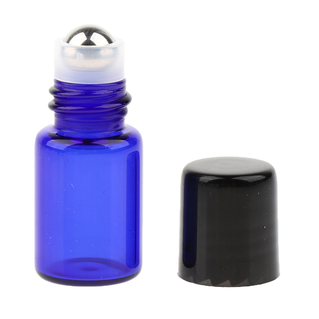 20 Piece Refillable Essential Oil Glass Bottle with Roller Ball Travel  2 ml