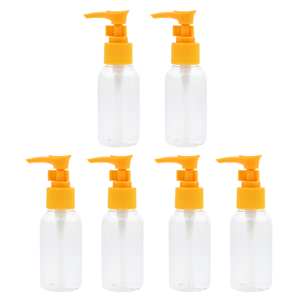 6 Pieces Portable Spray Bottles Cosmetic Vial Container Random Color 75ML