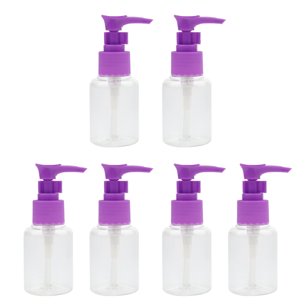 6 Pieces Portable Spray Bottles Cosmetic Vial Container Random Color 50ML