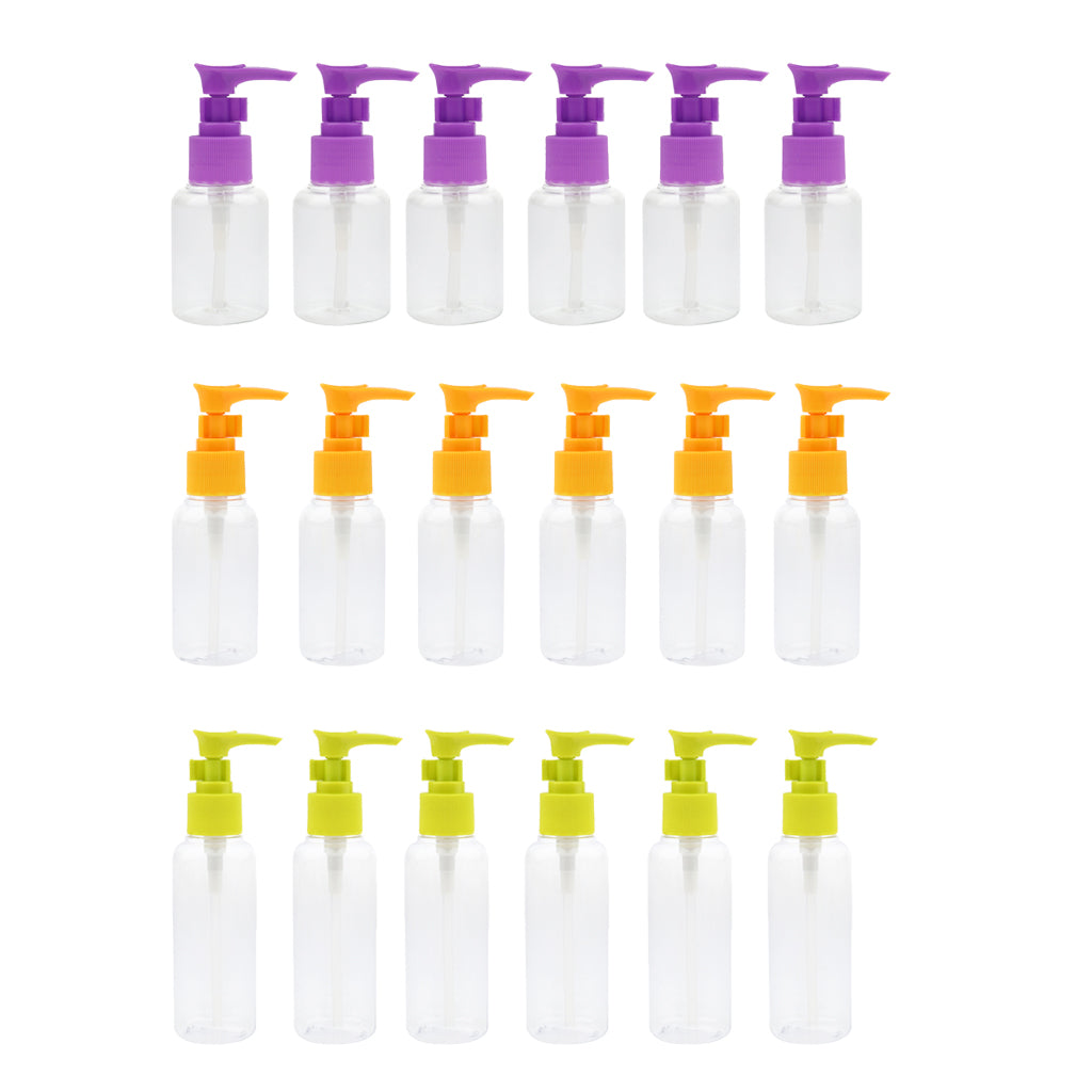 6 Pieces Portable Spray Bottles Cosmetic Vial Container Random Color 50ML