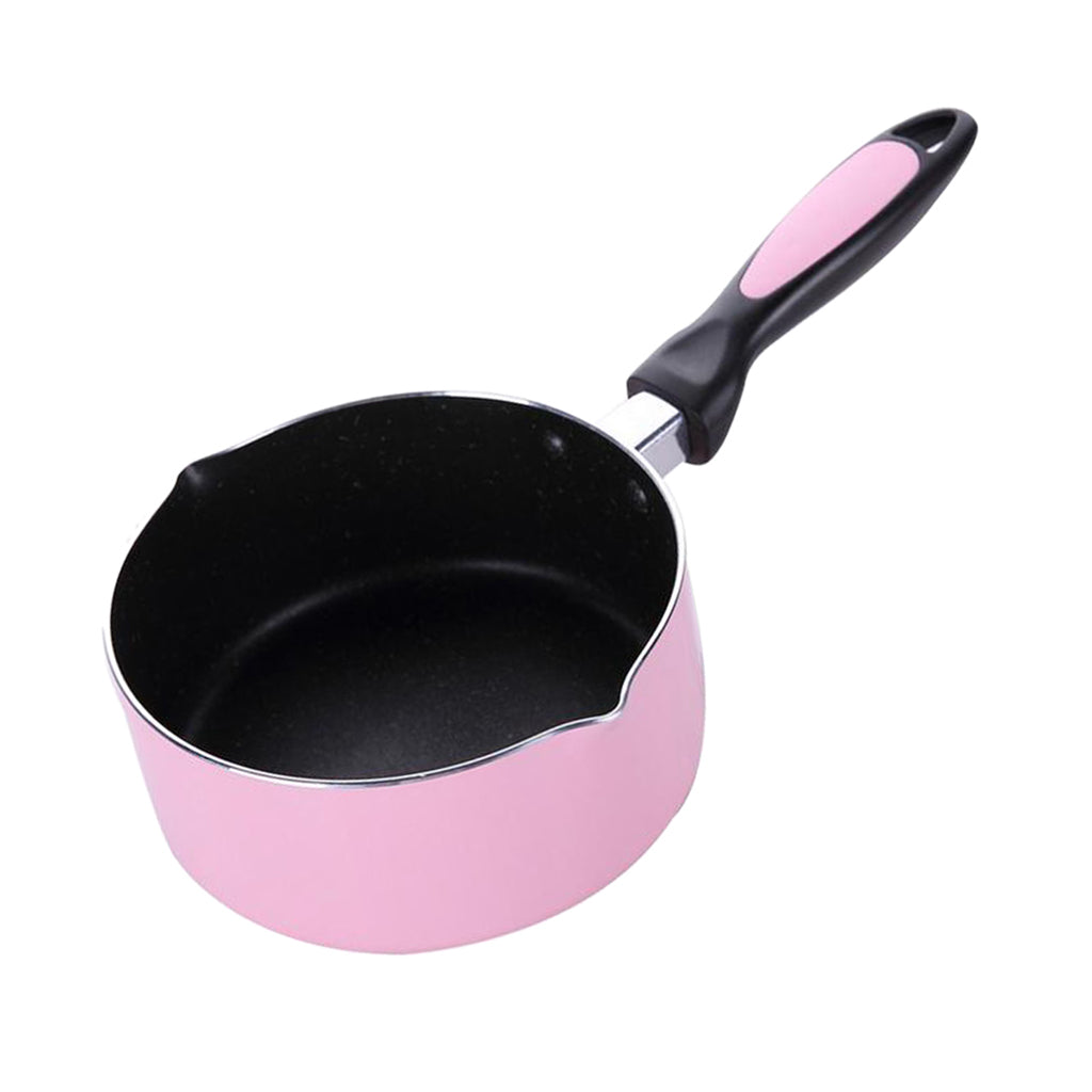 Multifunction Nonstick lightweight Milk Warmer Pot Inner black outer pink