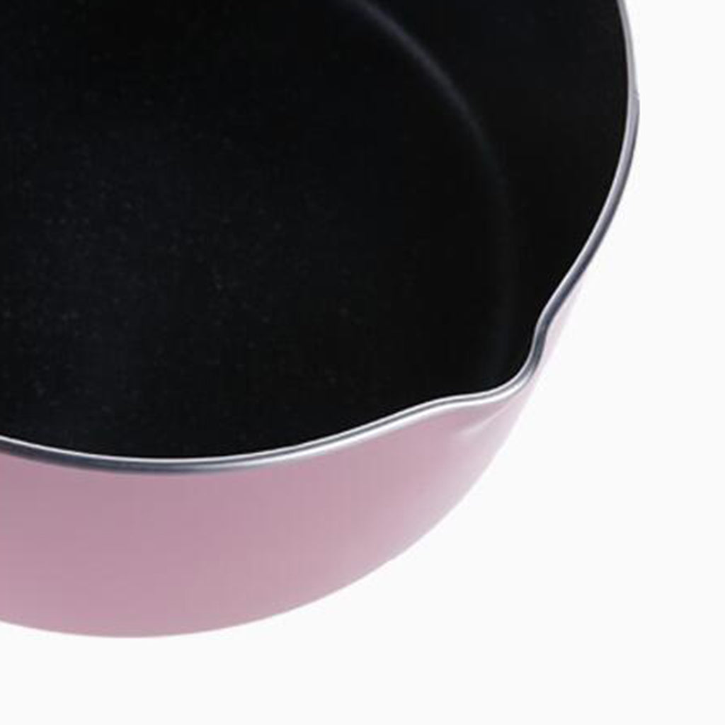 Multifunction Nonstick lightweight Milk Warmer Pot Inner black outer pink