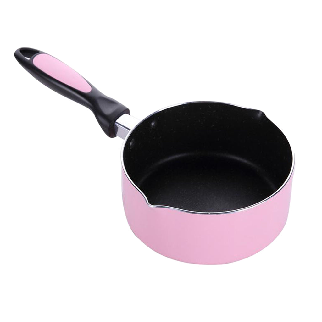 Multifunction Nonstick lightweight Milk Warmer Pot Inner black outer pink