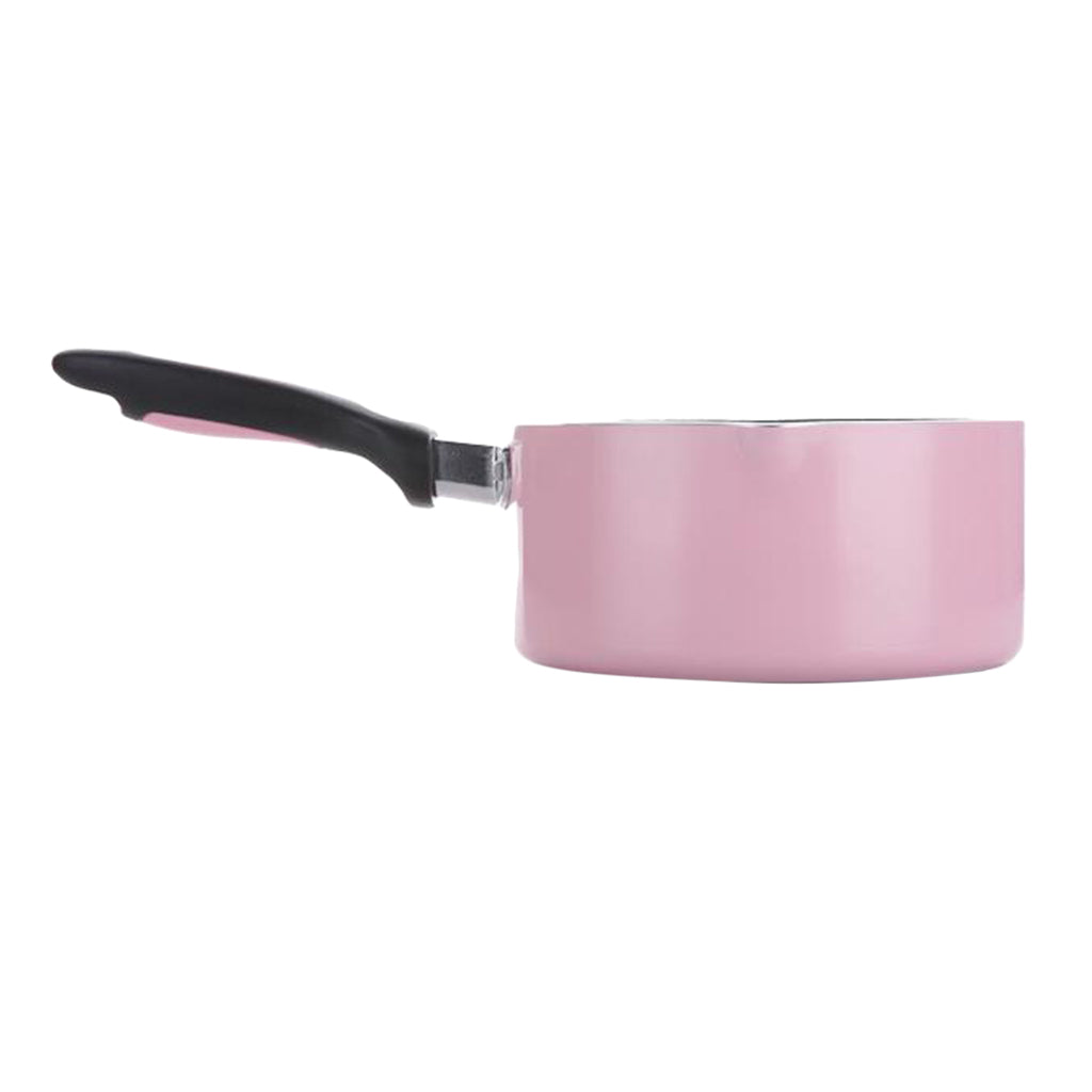 Multifunction Nonstick lightweight Milk Warmer Pot Inner black outer pink