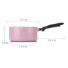 Multifunction Nonstick lightweight Milk Warmer Pot Inner black outer pink