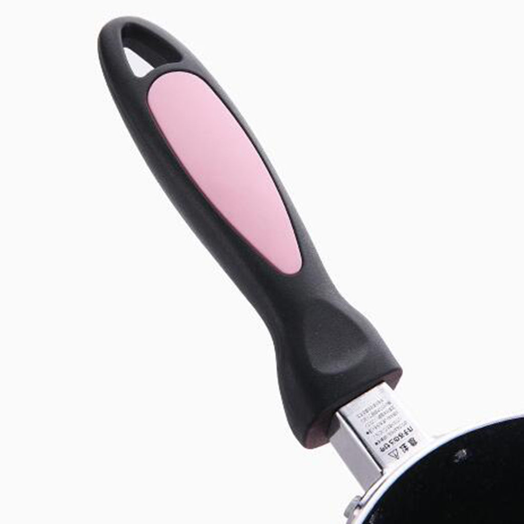 Multifunction Nonstick lightweight Milk Warmer Pot Inner black outer pink