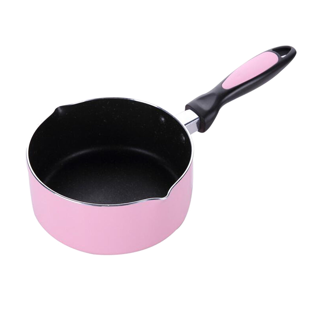 Multifunction Nonstick lightweight Milk Warmer Pot Inner black outer pink