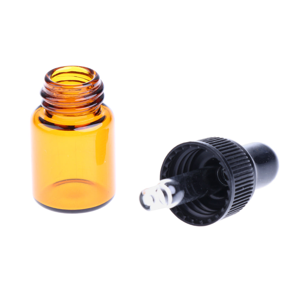 20 Pieces Mini Refillable Glass Dropper Bottle for Essential Oils 3ML