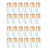 24 Pieces Refillable Glass Roller Essential Oil Bottles Pendant 5ml Blue