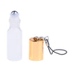 24 Pieces Refillable Glass Roller Essential Oil Bottles Pendant 5ml White