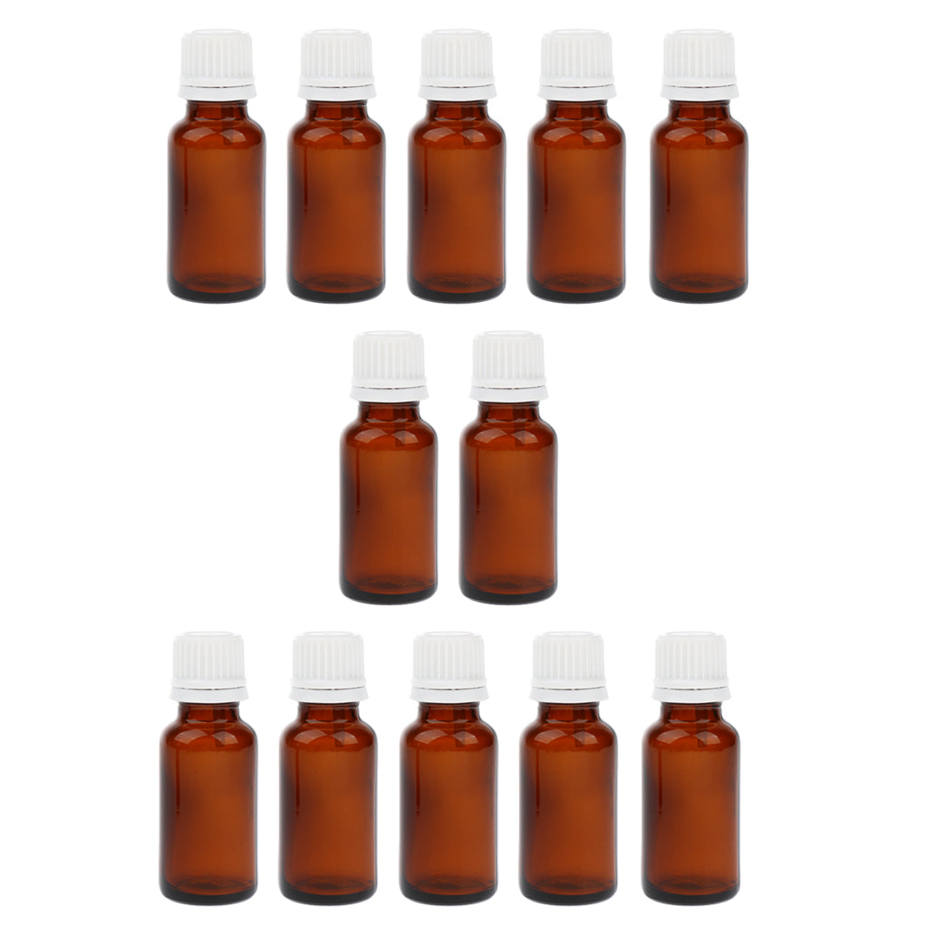 12 Pieces Essential Oils Glass Bottles With Orifice Reducer Dropper 20ml