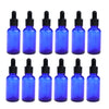 12 Pieces Empty Essential Oils Dropper Bottles Aromatherapy for 30ml Blue