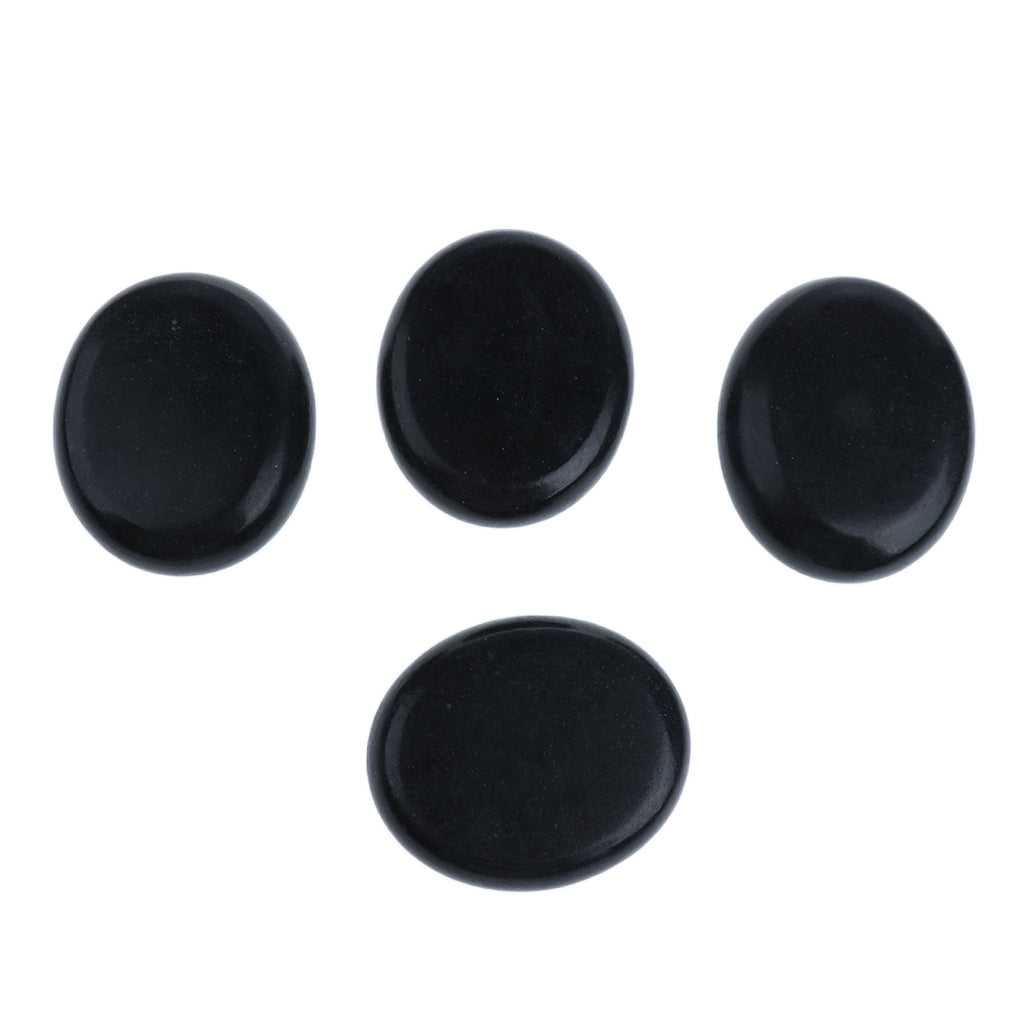 4 Pieces Hot Spa Massage Stone Rock Basalt Energy Stone for Body Facial Care