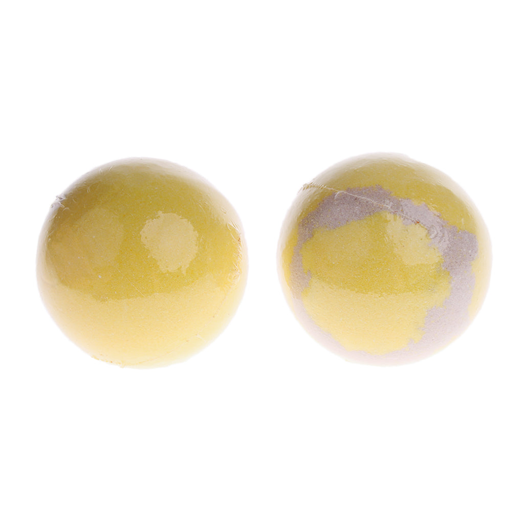 2 Pieces 100g Women Bubble Bath Salt Essential Oil Bomb Balls Yellow