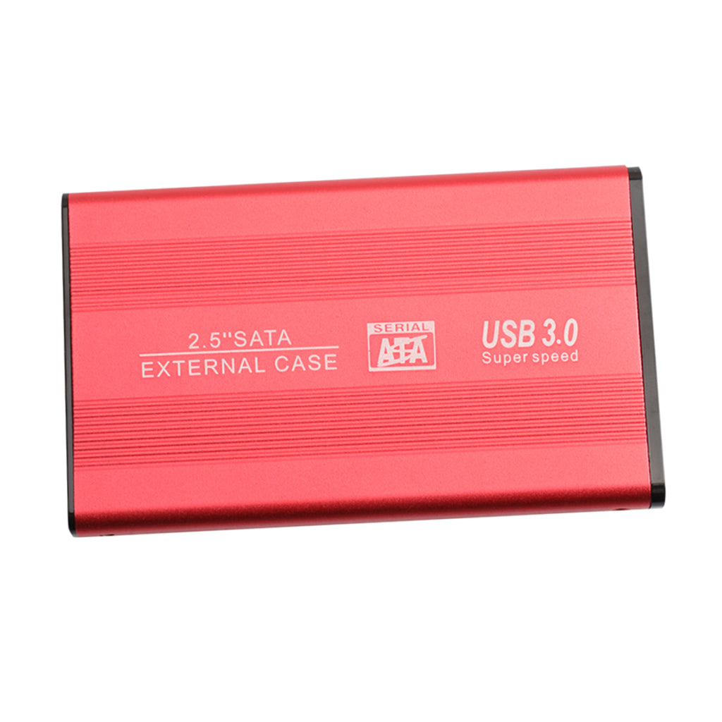 Red Ultra-thin 2.5in Hard Drive Disk USB3.0 HDD Case for Desktop PC 2T