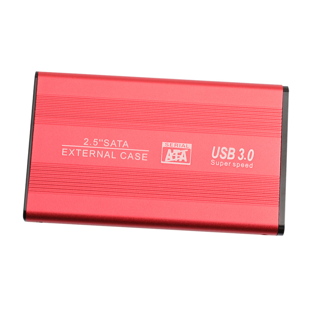 Red Ultra-thin 2.5in Hard Drive Disk USB3.0 HDD Case for Desktop PC 2T