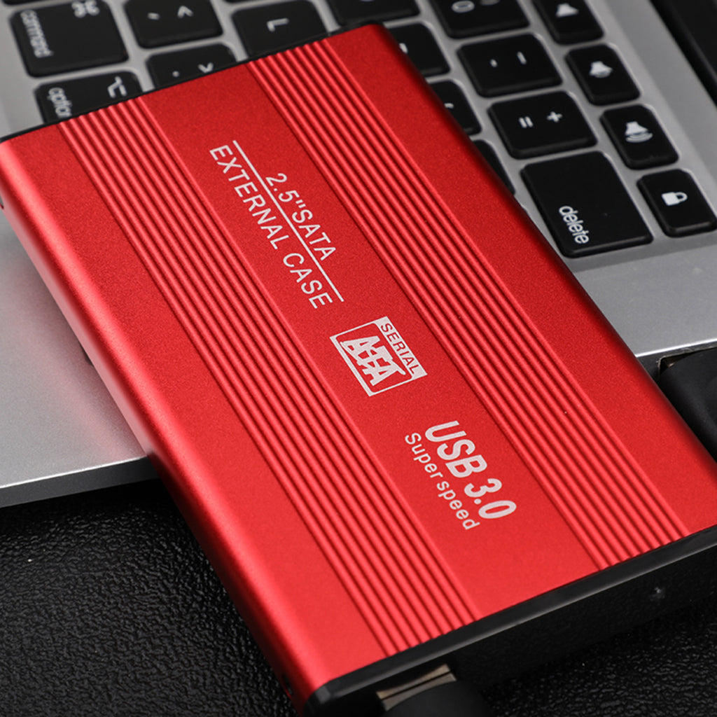 Red Ultra-thin 2.5in Hard Drive Disk USB3.0 HDD Case for Desktop PC 2T