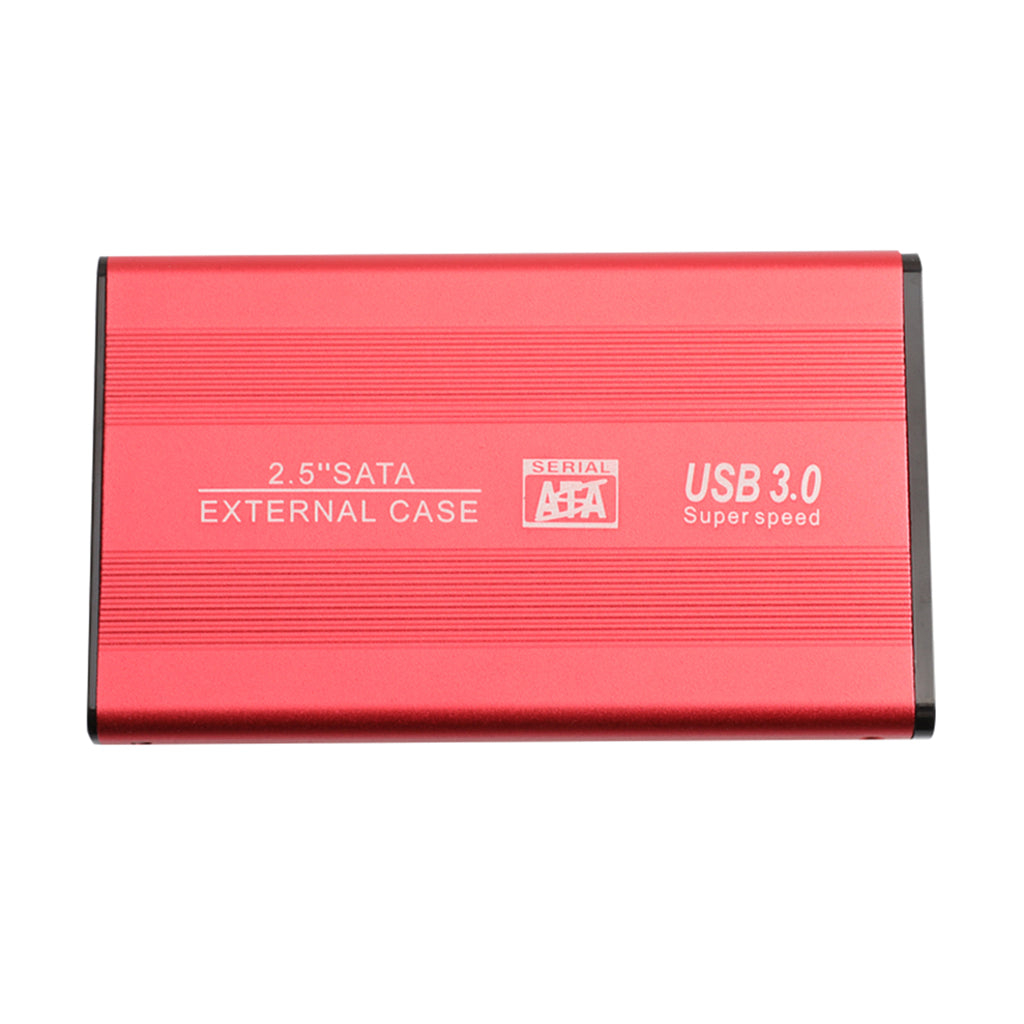 Red Ultra-thin 2.5in Hard Drive Disk USB3.0 HDD Case for Desktop PC 2T