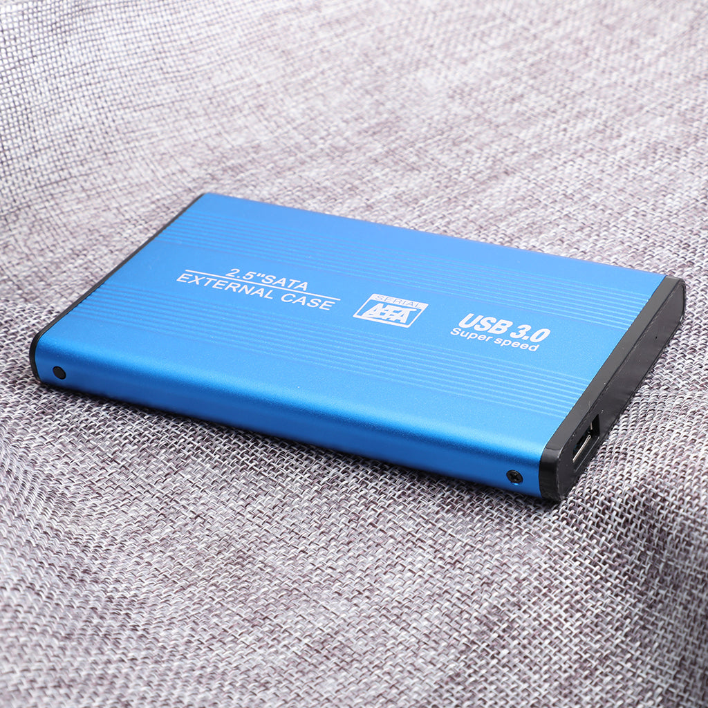 Blue Ultra-thin 2.5in Hard Drive Disk USB3.0 HDD Case for Desktop PC 2T