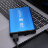 Blue Ultra-thin 2.5in Hard Drive Disk USB3.0 HDD Case for Desktop PC 2T