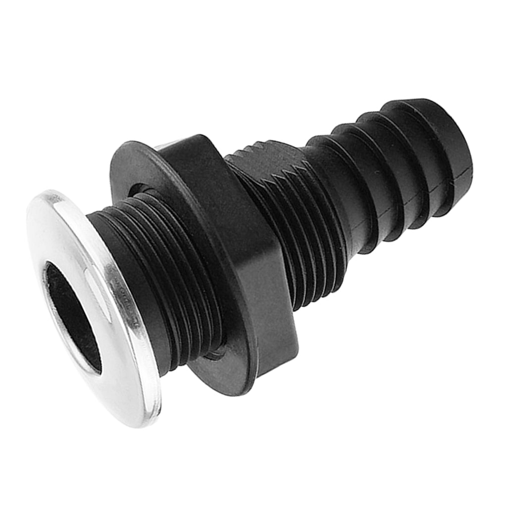 Nylon Plastic Thru Hull Bilge Fitting Stainless steel Rim Bilge Pump