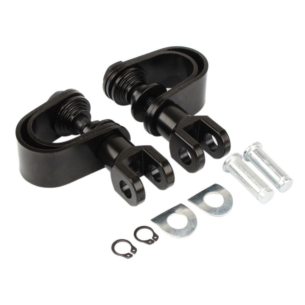 1" Motorcycle Footrest Mount Clamp Engine Guard Footpeg Clips Black