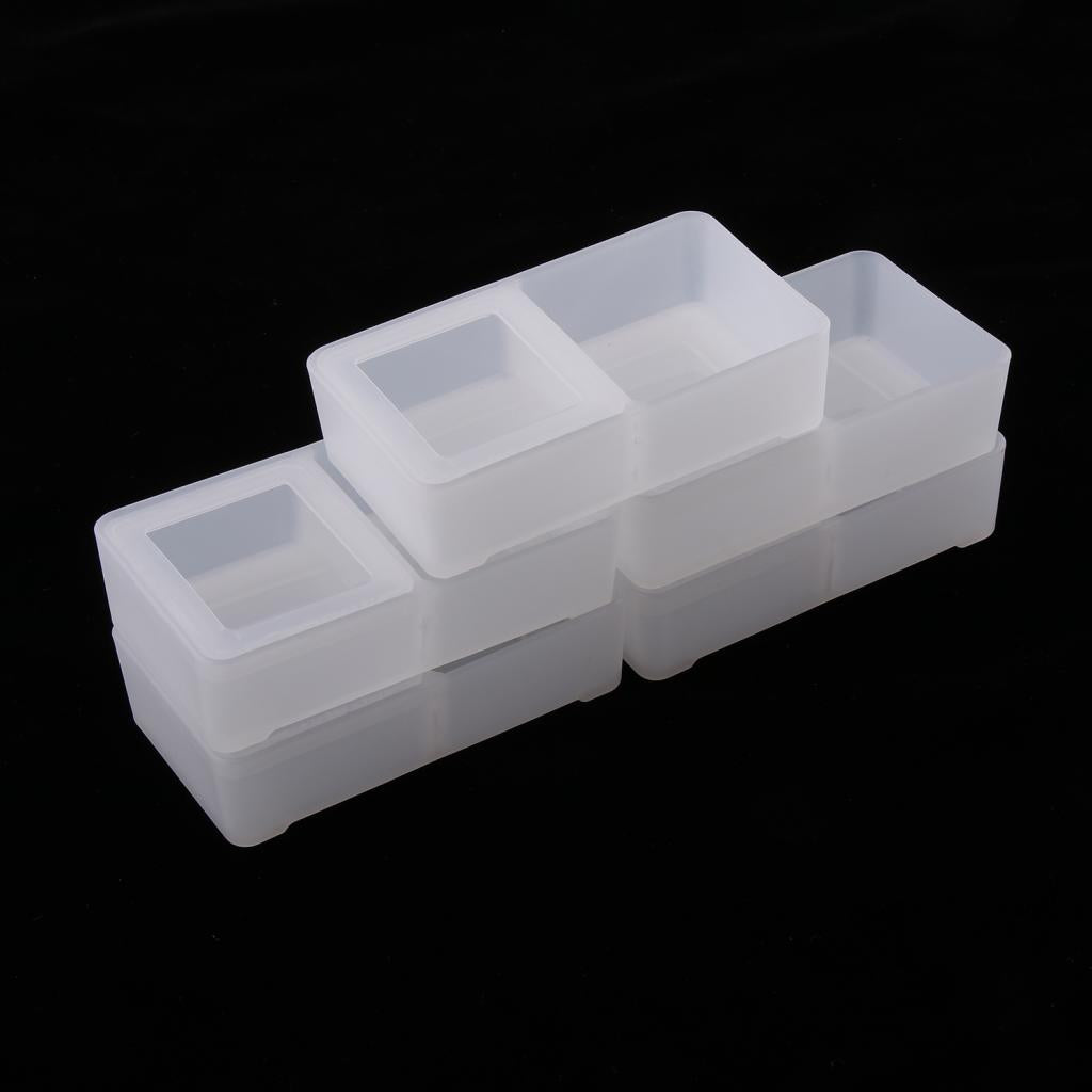 5x Double Box Turtle Basin Reptile Feeder Box Insect Food Water Container