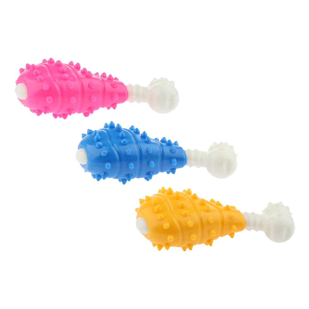 Creative Toy Chicken Legs Pet Puppy Teeth Care Cleaning Brush Toys Blue