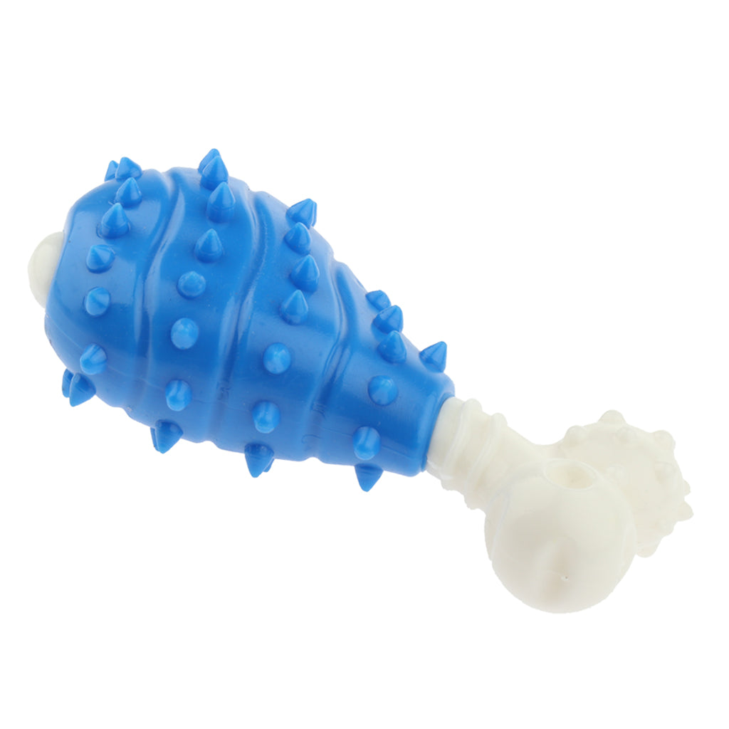 Creative Toy Chicken Legs Pet Puppy Teeth Care Cleaning Brush Toys Blue