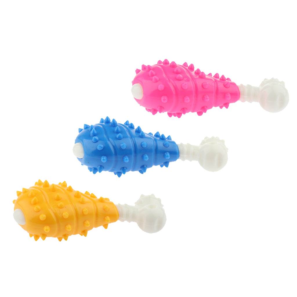 Creative Toy Chicken Legs Pet Puppy Teeth Care Cleaning Brush Toys Blue